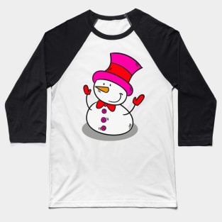 snowman-three design Baseball T-Shirt